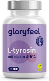 gloryfeel L-Tyrosin mit Niacin und Vitamin B12 Kapseln vegan – Bild 1 von 2