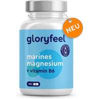 Produktbild von Gloryfeel Magnesium Marine Kapseln mit Vitamin B6 für Sportler 180 Kapseln