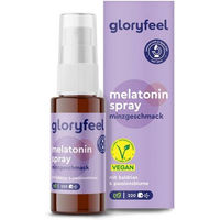 Produktbild von gloryfeel Melatonin mit Baldrian, Lavendel und Melissen Extrakt Spray Minze