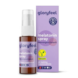 Gloryfeel Melatonin Spray Beere mit Passionsblume, Baldrian, Melisse, Lavendel, Vitamin B6 und Vitamin B1, vegan, zuckerfrei und alkoholfrei – Bild 1 von 2