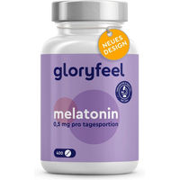 Produktbild von Gloryfeel Melatonin Tabletten vegan und zuckerfrei mit 400 mg