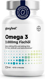 Gloryfeel Omega 3 Fischöl Kapseln mit 660 mg EPA und 440 mg DHA für Erwachsene, Schwangere und Stillende – Bild 1 von 1