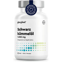 Produktbild von Gloryfeel Schwarzkümmelöl Kapseln mit 1000 mg Nigella sativa pro Tagesdosis, 420 Kapseln