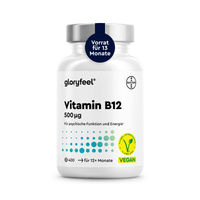 Produktbild von Gloryfeel Vitamin B12 Methylcobalamin 500µg Vegan Tabletten 400 Stück