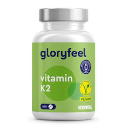 Gloryfeel Vitamin K2 MK-7 200 µg Tabletten 200 Stück vegan glutenfrei laktosefrei – Bild 1 von 3