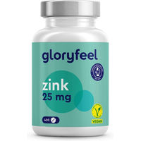 Produktbild von Gloryfeel Zink Tabletten mit Zinkgluconat vegan 400 mg