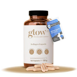 Glow25 Kollagen Kapseln hochdosiert mit Typ I Kollagen 180 Kapseln laborgeprüft – Bild 1 von 2