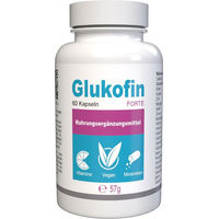 Produktbild von Glukofin Kapseln vegan ohne Zusatzstoffe für Männer und Frauen