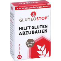 Produktbild von GluteoStop Verdauungsenzyme in Tablettenform von ineo Pharma, 90 Stück, vegan, zuckerfrei und laktosefrei