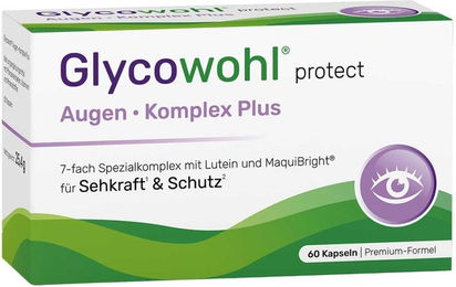 Glycowohl Augenkomplex Plus Vitamin-Kombination Kapseln vegan für Erwachsene und Senioren 60 Stück – Bild 1 von 5