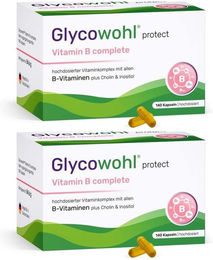 Glycowohl B-Komplex Vitamin B complete mit Inositol Kapseln vegan glutenfrei laktosefrei für Sportler – Bild 1 von 2