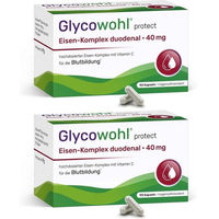 Produktbild von Glycowohl Eisen-Komplex duodenal 40 mg mit Vitamin C vegetarisch Kapseln 180 Stück