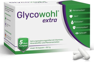 Glycowohl extra Kapseln von Heilpflanzenwohl GmbH 90 Stück – Bild 1 von 3