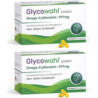 Produktbild von Glycowohl Omega-3 Kapseln vegan mit DHA EPA DPA glutenfrei und laktosefrei