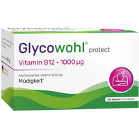 Produktbild von Glycowohl Vitamin B12 1000 µg hochdosiert vegan Kapseln für Schwangere und Stillende 120 Stück