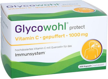 GLYCOWOHL Vitamin C 1000 mg mit Quercetin vegan Kapseln 200 Stück ohne Zusatzstoffe – Bild 1 von 2