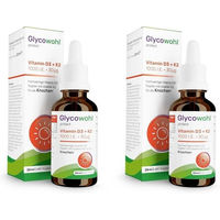 Produktbild von Glycowohl Vitamin D3 1000 I.E. und K2 30 µg Tropfen vegan glutenfrei laktosefrei für Senioren