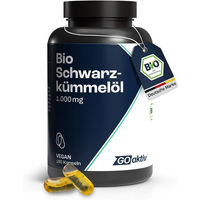 Produktbild von GOaktiv Bio Schwarzkümmelöl Kapseln ohne Zusatzstoffe 180 Stück