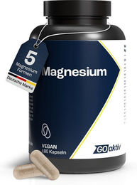GOaktiv Magnesium Komplex Kapseln vegan ohne Zusatzstoffe 180 Stück – Bild 1 von 1