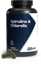 GOaktiv® Spirulina Chlorella Superfood-Mischung Kapseln vegan ohne Zusatzstoffe 180 Stück – Bild 1 von 1