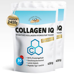 Golden Peanut Collagen IQ Kollagen Hydrolysat Typ I und III aus Rind Pulver zuckerfrei ohne Zusatzstoffe 2x450 g – Bild 1 von 3
