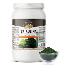 Golden Peanut Spirulina Algenpulver 100% rein mit aufgebrochenen Zellwänden vegan 1kg – Bild 1 von 8