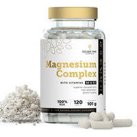 Produktbild von Golden Tree Magnesium Komplex Kapseln, 120 Stück, zuckerfrei und ohne Zusatzstoffe