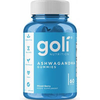 Produktbild von Goli Nutrition Ashwagandha mit Vitamin D2 vegane Gummies mit Beerengeschmack 60 Stück