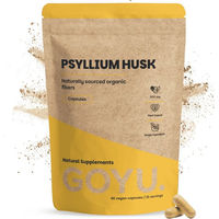 Produktbild von GOYU Bio Flohsamenschalen Kapseln 500 mg vegan ohne Zusatzstoffe 60 Kapseln
