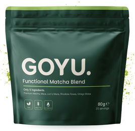 GOYU Matcha Blend Cupplement Funktionelle Matcha-Mischung mit Kräuter-Komplex Maca Lion’s Mane Rhodiola und Ginkgo Pulver vegan ohne Zusatzstoffe 80 g – Bild 1 von 1