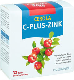 Grandel Cerola C plus Zink Lutschtabletten mit Acerola und Hagebutte, glutenfrei und laktosefrei, 32 Stück – Bild 1 von 1