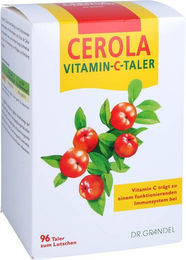 Grandel Cerola Vitamin C Lutschtabletten mit Acerola und Hagebutte, 96 Stück, glutenfrei und laktosefrei – Bild 1 von 1