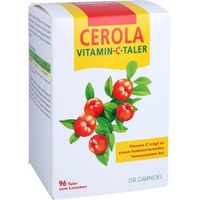 Produktbild von Grandel Cerola Vitamin C Lutschtabletten mit Acerola und Hagebutte, 96 Stück, glutenfrei und laktosefrei