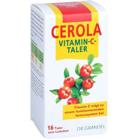 Produktbild von Grandel Cerola Vitamin C Lutschtabletten mit Acerola und Hagebutte glutenfrei 16 Stück