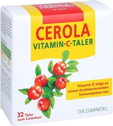 Grandel Cerola Vitamin C Lutschtabletten mit Acerola und Hagebutte glutenfrei 32 Stück – Bild 1 von 1
