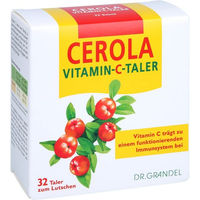 Produktbild von Grandel Cerola Vitamin C Lutschtabletten mit Acerola und Hagebutte glutenfrei 32 Stück