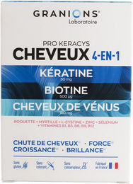Granions Pro Keracys Haar 4in1 Zink Biotin Selen Tabletten 90 Stück glutenfrei laktosefrei ohne Zusatzstoffe – Bild 1 von 1