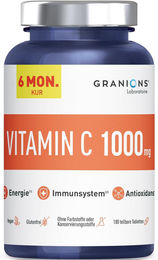 Granions Vitamin C 1000 mg Ascorbinsäure Tabletten Vegan für Erwachsene 180 Stück – Bild 1 von 3