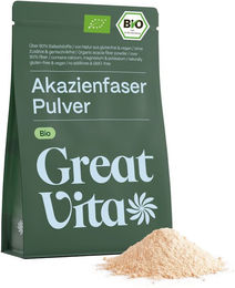 GreatVita Bio Akazienfasern Pulver vegan glutenfrei laktosefrei 250g – Bild 1 von 3