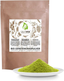 GreatVita Bio Gerstengras Pulver glutenfrei und ohne Zusatzstoffe – Bild 1 von 2