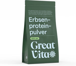 GreatVita Erbsenprotein Pulver vegan und glutenfrei neutral – Bild 1 von 3
