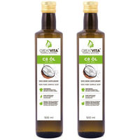 Produktbild von GreatVita MCT C8 Öl aus Kokosöl mit 100% Caprylsäure, Bio, Keto und ohne Zusatzstoffe, 2x 500 ml