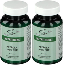 green line NUTRITHEKE Acerola Kapseln 120 Stück ohne Zusatzstoffe glutenfrei laktosefrei und ohne Gelatine – Bild 1 von 1