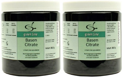 green line NUTRITHEKE Basencitrate Mineralstoff-Komplex Pulver glutenfrei ohne Zusatzstoffe – Bild 1 von 1