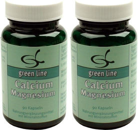 green line NUTRITHEKE Calcium Magnesium Kapseln 180 Stück glutenfrei laktosefrei ohne Gelatine – Bild 1 von 1