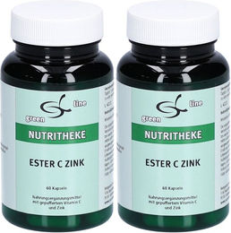 green line NUTRITHEKE Ester-C und Zink Kapseln 120 Stück glutenfrei laktosefrei ohne Gelatine – Bild 1 von 1