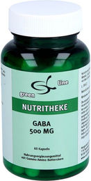 green line NUTRITHEKE GABA 500 mg Kapseln 60 Stück vegan glutenfrei laktosefrei ohne Gelatine – Bild 1 von 2