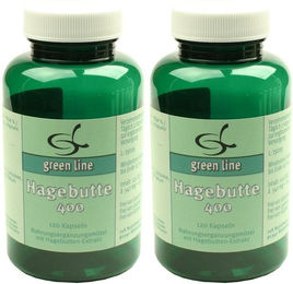 green line NUTRITHEKE Hagebutte Kapseln glutenfrei laktosefrei ohne Gelatine und Zusatzstoffe – Bild 1 von 1