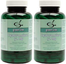 green line NUTRITHEKE Hyaluronsäure 50 mg Kapseln 120 Stück laktosefrei und glutenfrei ohne Zusatzstoffe – Bild 1 von 1