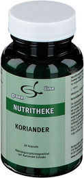 green line NUTRITHEKE Koriander Kapseln glutenfrei laktosefrei ohne Zusatzstoffe 60 Stück – Bild 1 von 2